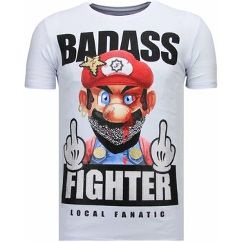 Kleidung Herren T-Shirts Local Fanatic Fight Club Mario Strass Weiß