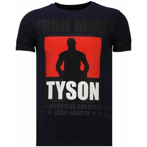 Kleidung Herren T-Shirts Local Fanatic Iron Mike Tyson Strass Blau