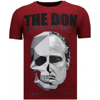 Kleidung Herren T-Shirts Local Fanatic The Don Skull Strass Rot