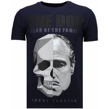 Kleidung Herren T-Shirts Local Fanatic The Don Skull Strass Blau
