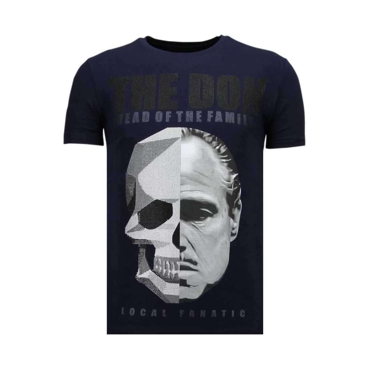 Kleidung Herren T-Shirts Local Fanatic The Don Skull Strass Blau