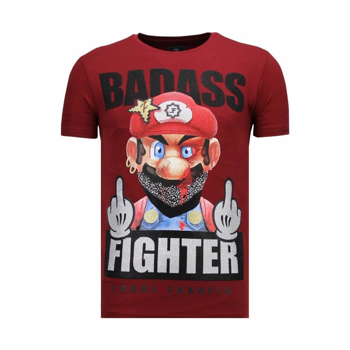 Kleidung Herren T-Shirts Local Fanatic Fight Club Mario Strass Rot