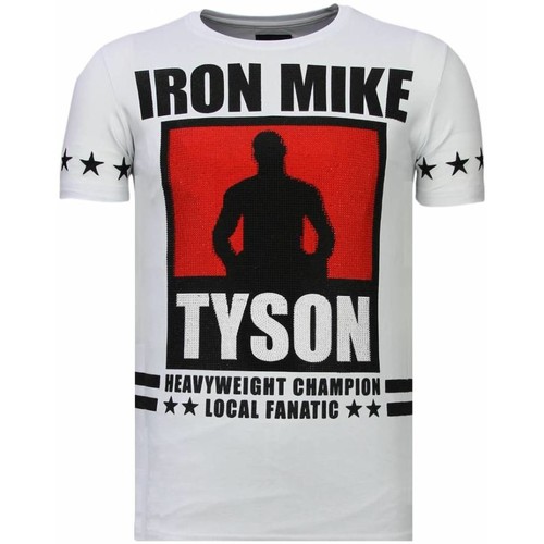 Kleidung Herren T-Shirts Local Fanatic Iron Mike Tyson Strass Weiss