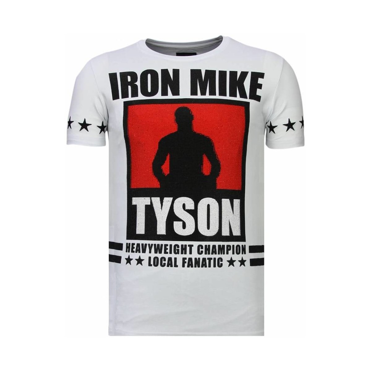 Kleidung Herren T-Shirts Local Fanatic Iron Mike Tyson Strass Weiss