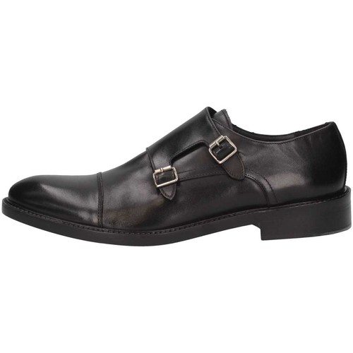 Schuhe Herren Richelieu Luca Rossi 4351 VITELLO NERO French shoes Mann schwarz Schwarz