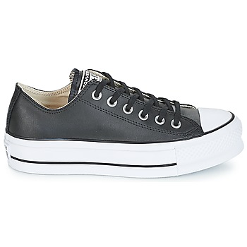 Converse CHUCK TAYLOR ALL STAR LIFT CLEAN OX LEATHER Schwarz / Weiss