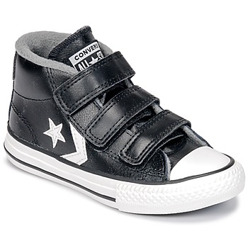 Schuhe Kinder Sneaker High Converse STAR PLAYER 3V MID Schwarz / Weiss