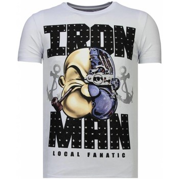 Local Fanatic  T-Shirt Iron Man Popeye Strass