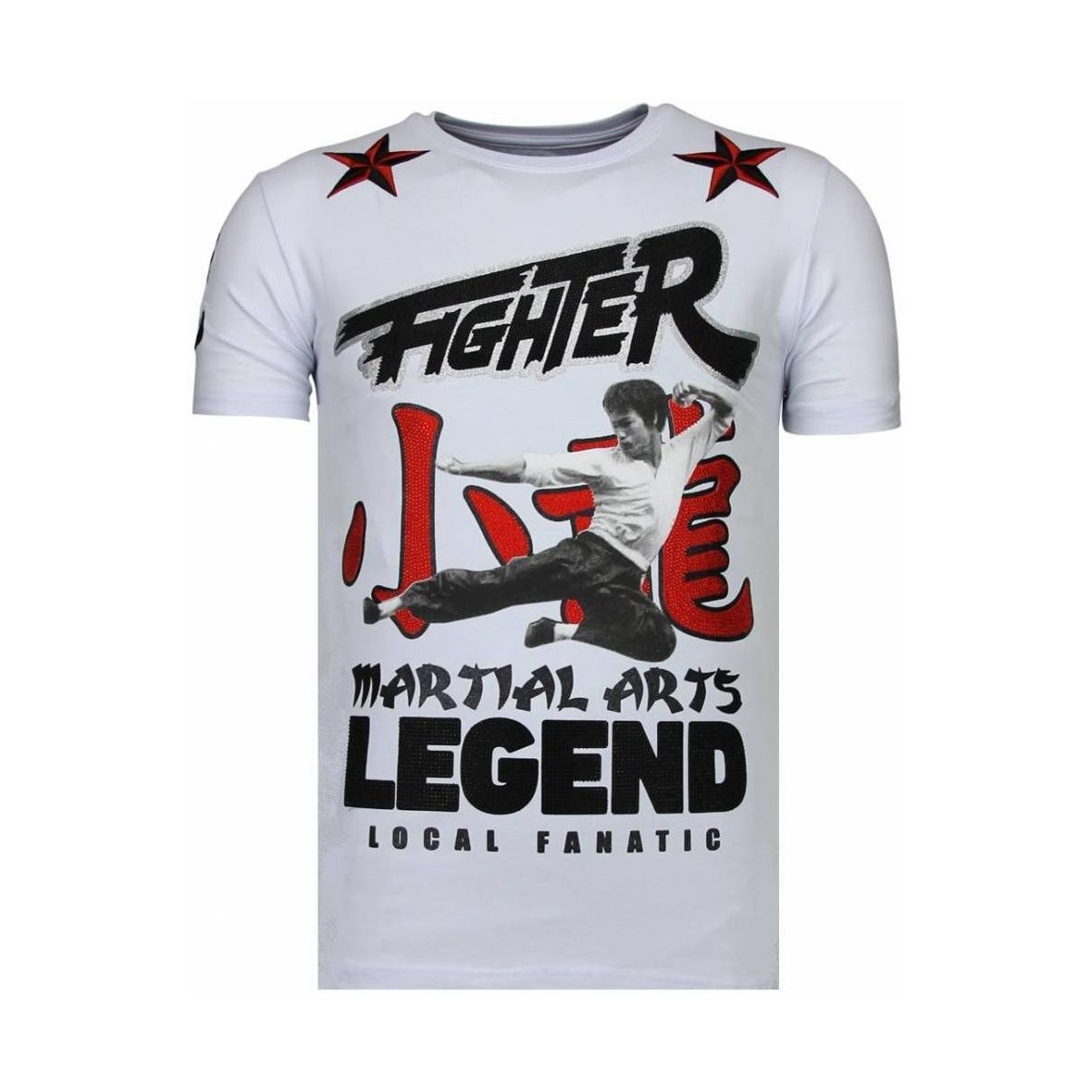 Kleidung Herren T-Shirts Local Fanatic Fighter Legend Strass Weiss
