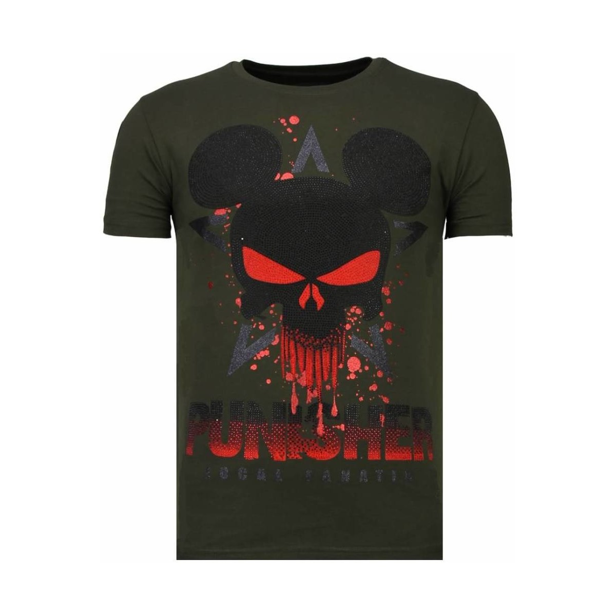 Kleidung Herren T-Shirts Local Fanatic Punisher Mickey Strass Grün