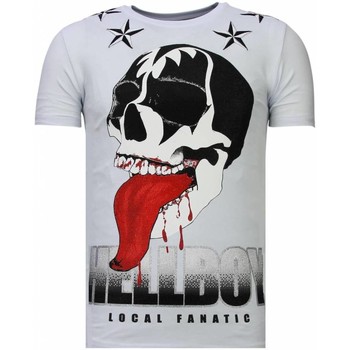 Kleidung Herren T-Shirts Local Fanatic Hellboy Strass Weiß
