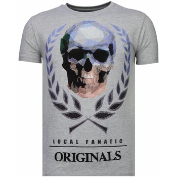 Kleidung Herren T-Shirts Local Fanatic Skull Originals Strass Grau