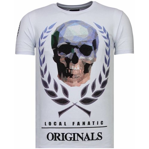 Kleidung Herren T-Shirts Local Fanatic Skull Originals Strass Weiss