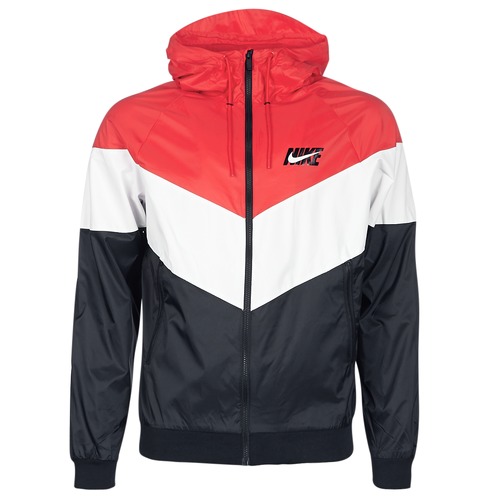 Kleidung Herren Windjacken Nike JACKETRUN Schwarz / Rot / Weiss