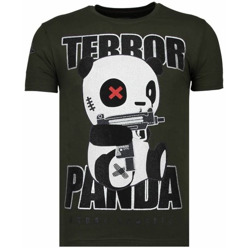 Kleidung Herren T-Shirts Local Fanatic Terror Panda Strass Grün