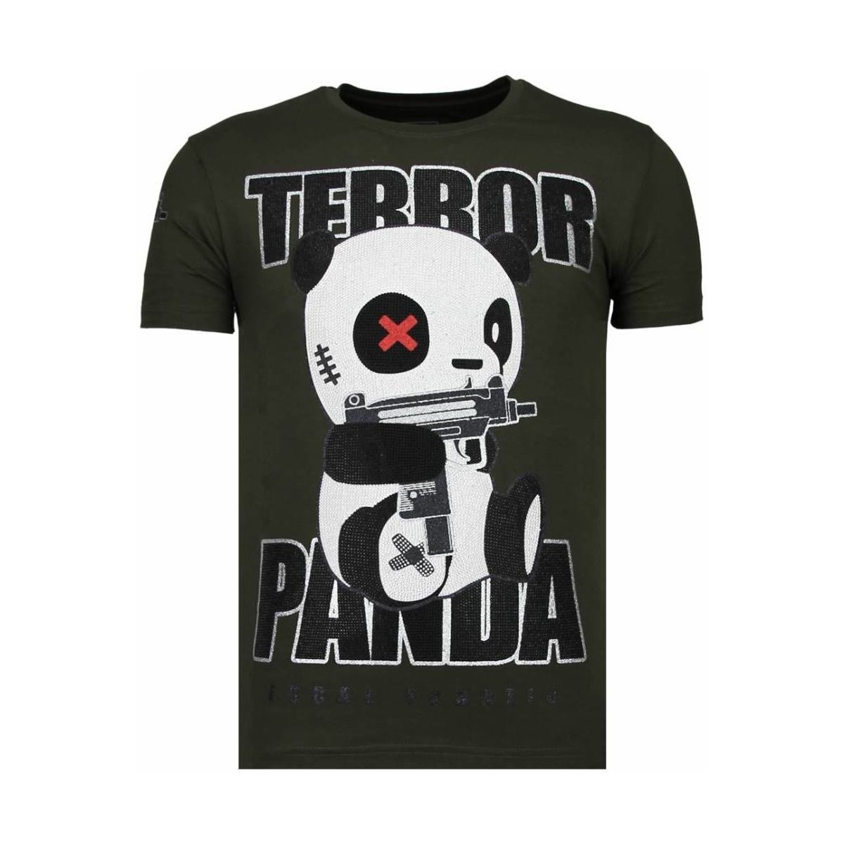 Kleidung Herren T-Shirts Local Fanatic Terror Panda Strass Grün