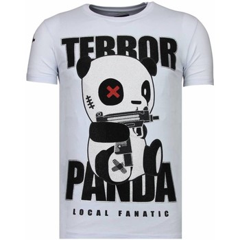 Kleidung Herren T-Shirts Local Fanatic Terror Panda Strass Weiss