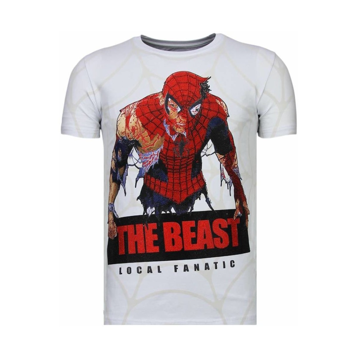 Kleidung Herren T-Shirts Local Fanatic The Beast Spider Strass Weiss