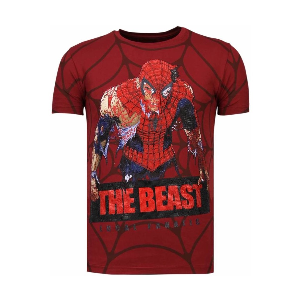 Kleidung Herren T-Shirts Local Fanatic The Beast Spider Strass Rot