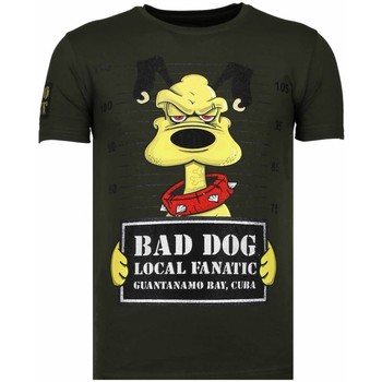 Kleidung Herren T-Shirts Local Fanatic Bad Dog Strass Grün