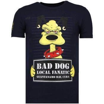 Kleidung Herren T-Shirts Local Fanatic Bad Dog Strass Blau
