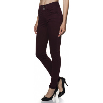 Kleidung Damen Slim Fit Jeans Salsa Pantalon Wonder Push In Prune Bordeaux
