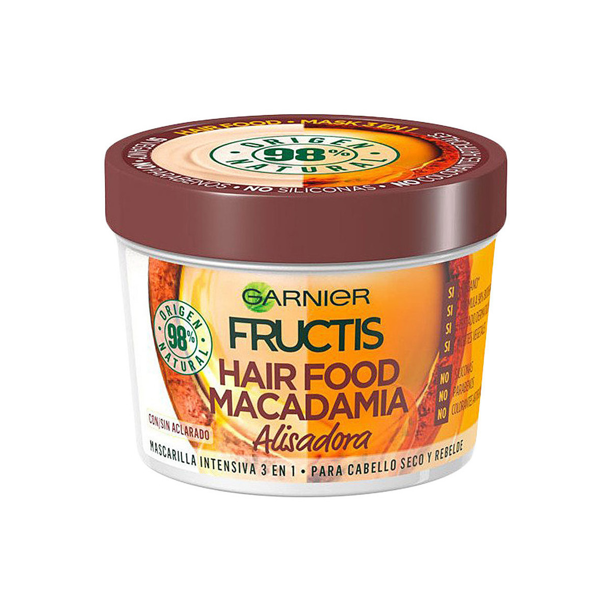 Beauty Damen Spülung Garnier Fructis Hair Food Macadamia-glättungsmaske 