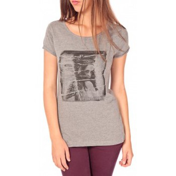 Kleidung Damen T-Shirts Tom Tailor T-shirt With Print Gris Grau