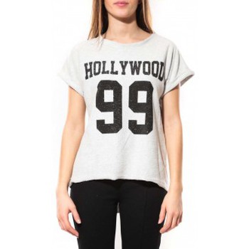 Kleidung Damen T-Shirts By La Vitrine Tee Shirt Hollywood 99 Blanc Weiss