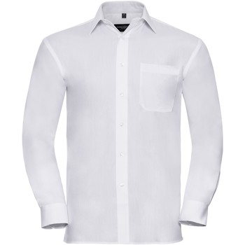 Kleidung Herren Langärmelige Hemden Russell 936M Weiss