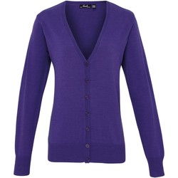 Kleidung Damen Strickjacken Premier Button Through Violett