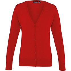 Kleidung Damen Strickjacken Premier Button Through Rot