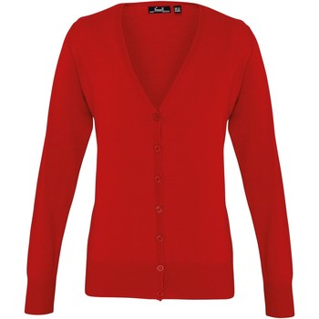 Kleidung Damen Strickjacken Premier Button Through Rot