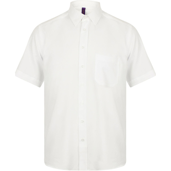 Kleidung Herren Kurzärmelige Hemden Henbury HB595 Weiss