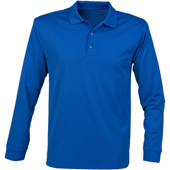 Kleidung Herren Langärmelige Polohemden Henbury HB478 Blau