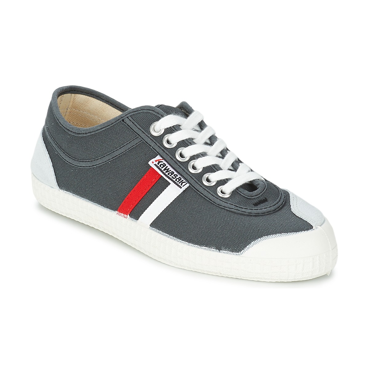 Schuhe Herren Sneaker Low Kawasaki RETRO CORE Grau / Rot / Weiss / Gestreift