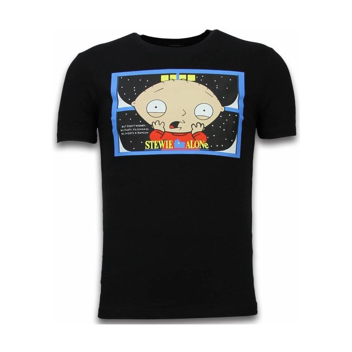 Kleidung Herren T-Shirts Local Fanatic Stewie Ausgefallene Family Guy Schwarz