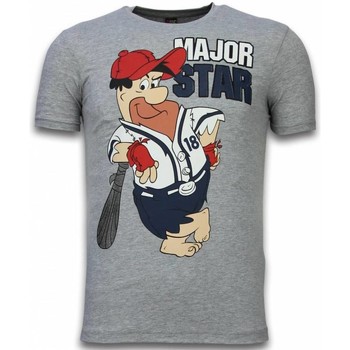 Kleidung Herren T-Shirts Local Fanatic Fred Stone Cartoon The Flintstones Grau