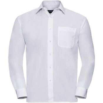 Kleidung Herren Langärmelige Hemden Russell 934M Weiß