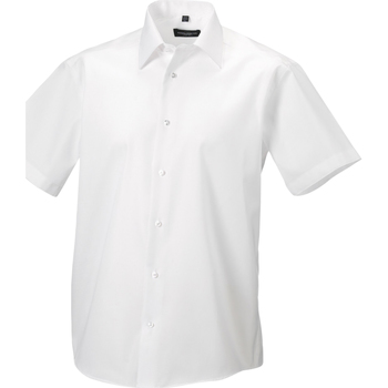 Kleidung Herren Kurzärmelige Hemden Russell 959M Weiss