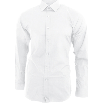 Kleidung Herren Langärmelige Hemden Brook Taverner BK130 Weiss
