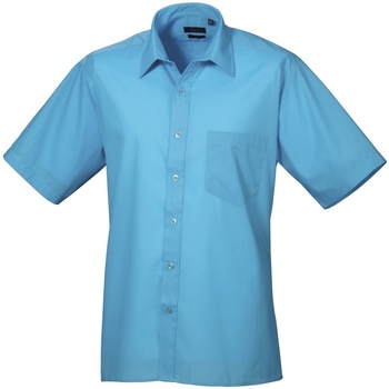 Kleidung Herren Kurzärmelige Hemden Premier PR202 Blau