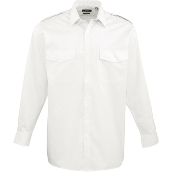 Kleidung Herren Langärmelige Hemden Premier PR210 Weiss
