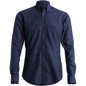 Kleidung Herren Langärmelige Hemden Kustom Kit KK184 Blau