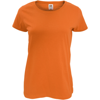 Kleidung Damen T-Shirts Fruit Of The Loom 61420 Orange