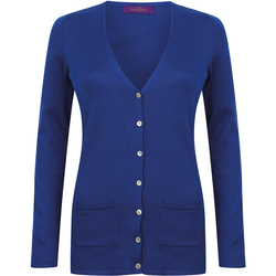 Kleidung Damen Strickjacken Henbury Fine Knit Blau