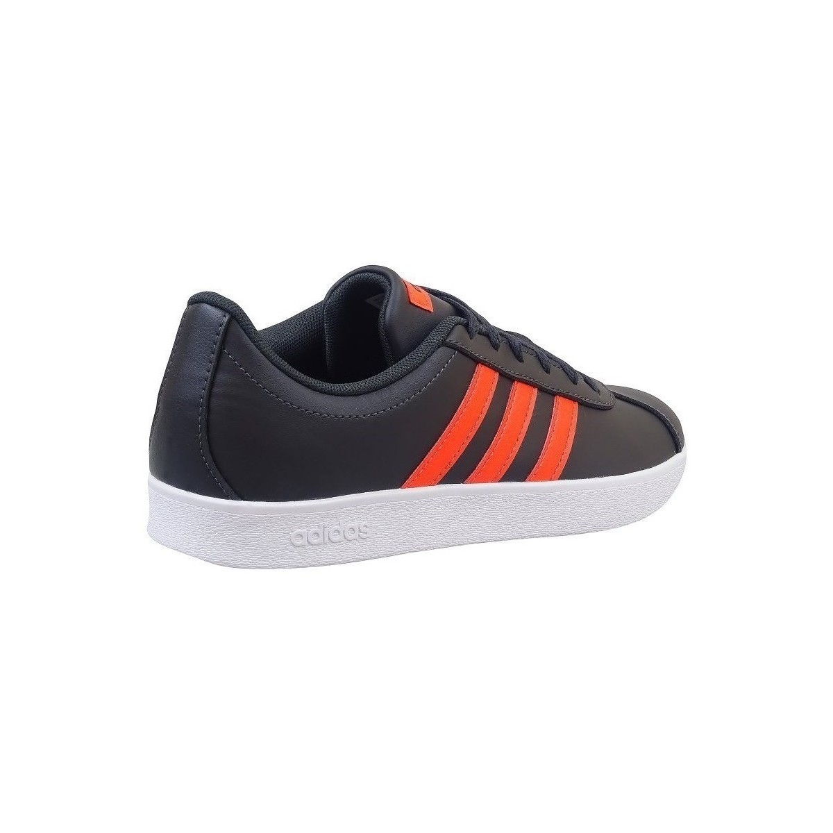 Schuhe Kinder Sneaker Low adidas Originals VL Court 20 K Schwarz, Orangefarbig